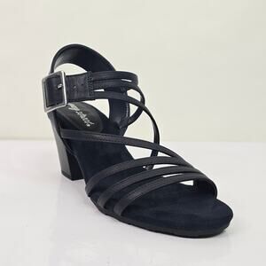NWOT Easy Street Navy Orien Narrow Block-Heel Sandals
